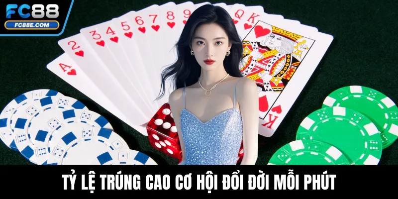 Game Bài FC88 - Địa Chỉ Chơi Bài An Toàn, Uy Tín Hàng Đầu 4 Tỷ lệ trúng cao cơ hội đổi đời mỗi phút